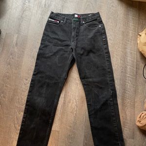 Black high waisted mom jeans